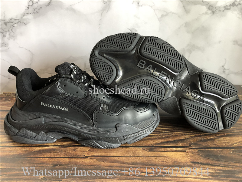 Triple s cloth low trainers Balenciaga Green size 10 UK in